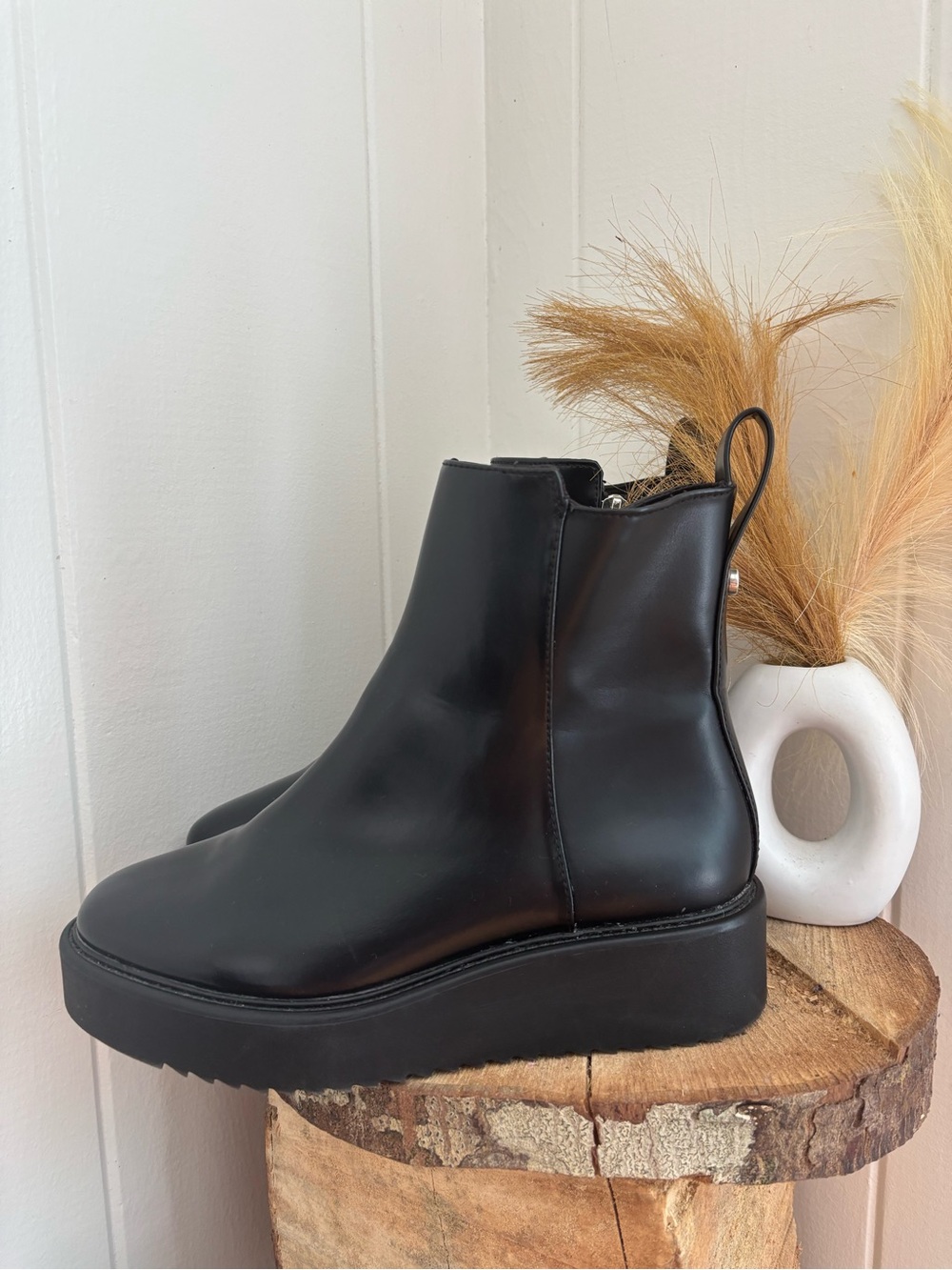 H&M Black Platform Chelsea Ankle Boots - Picture 5 of 7